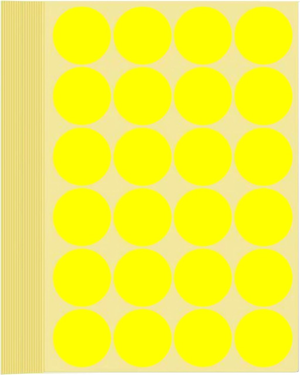 Colored Dot Stickers – 1" Round Adhesive Labels, 768 Pack for Crafts, Classrooms & Organization